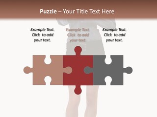 Girl With A Phone PowerPoint Template