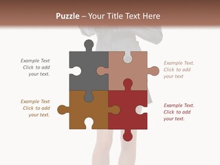 Girl With A Phone PowerPoint Template