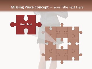 Girl With A Phone PowerPoint Template