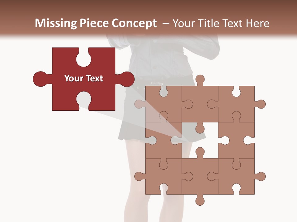 Girl With A Phone PowerPoint Template