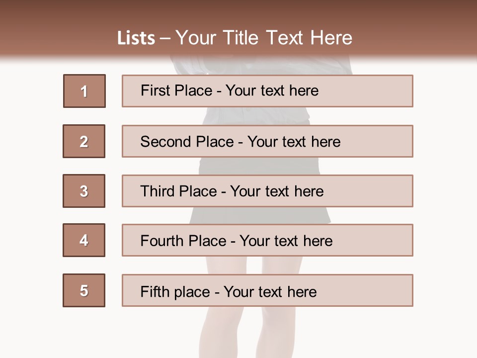 Girl With A Phone PowerPoint Template