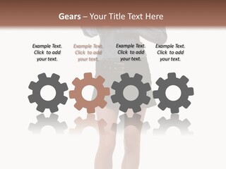 Girl With A Phone PowerPoint Template