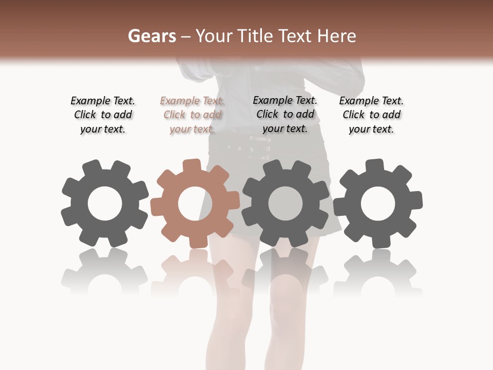 Girl With A Phone PowerPoint Template