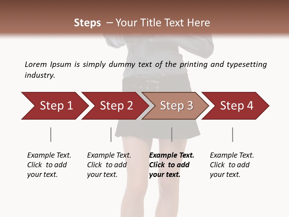 Girl With A Phone PowerPoint Template