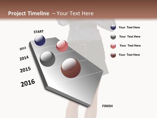 Girl With A Phone PowerPoint Template