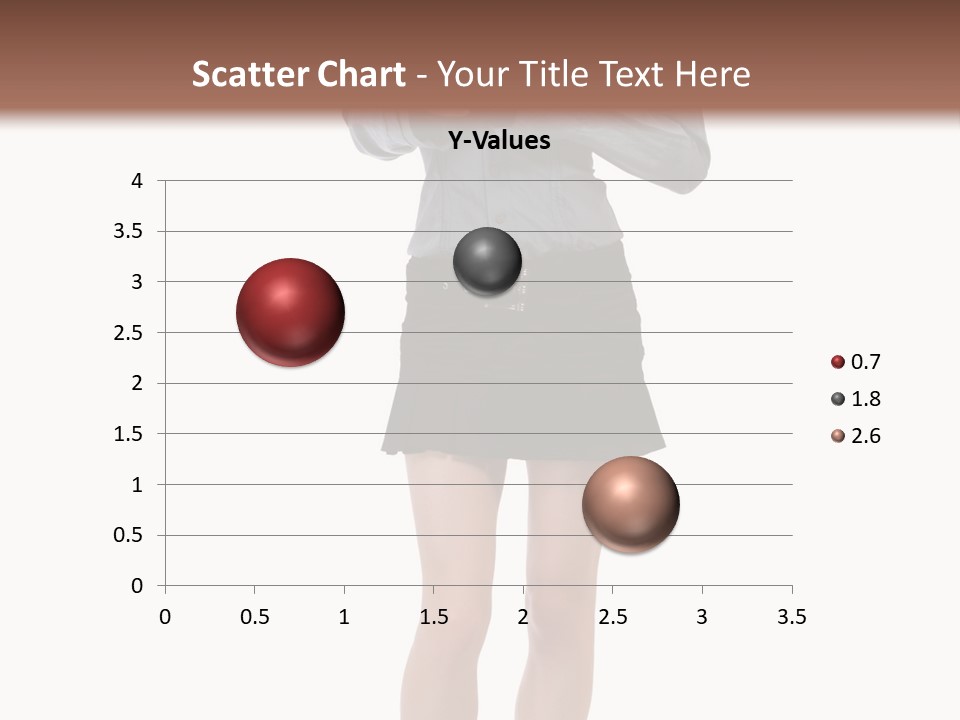 Girl With A Phone PowerPoint Template