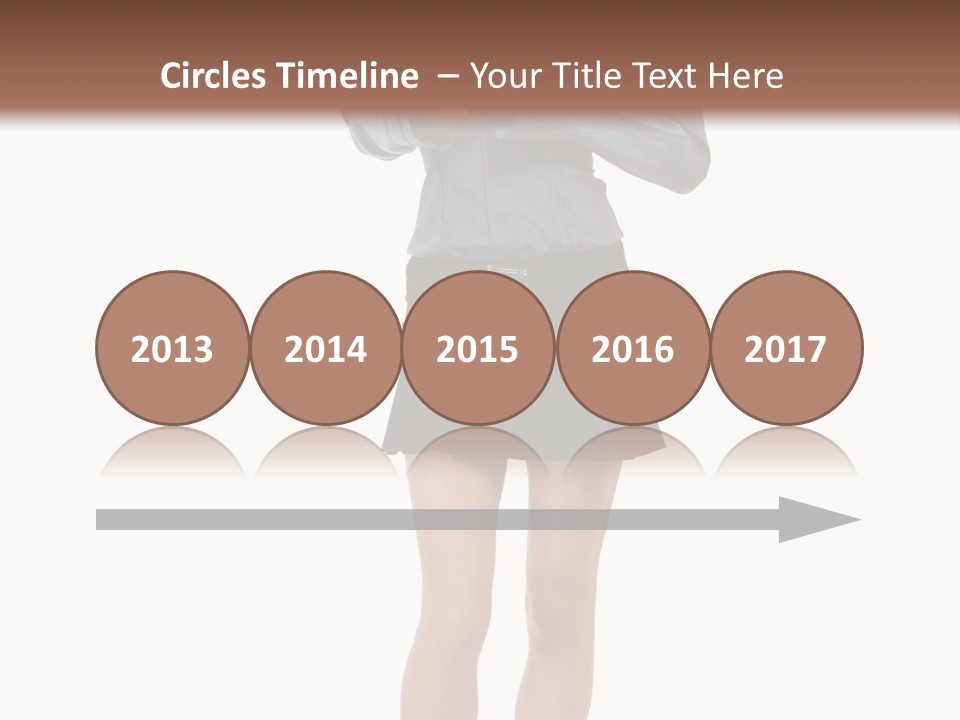 Girl With A Phone PowerPoint Template