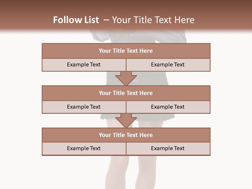 Girl With A Phone PowerPoint Template