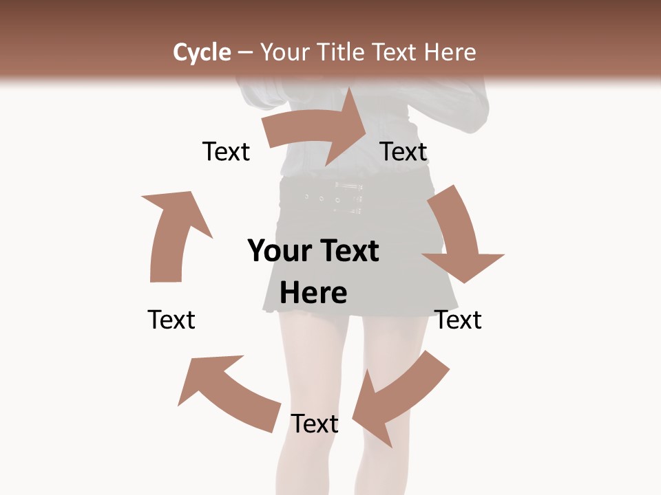 Girl With A Phone PowerPoint Template