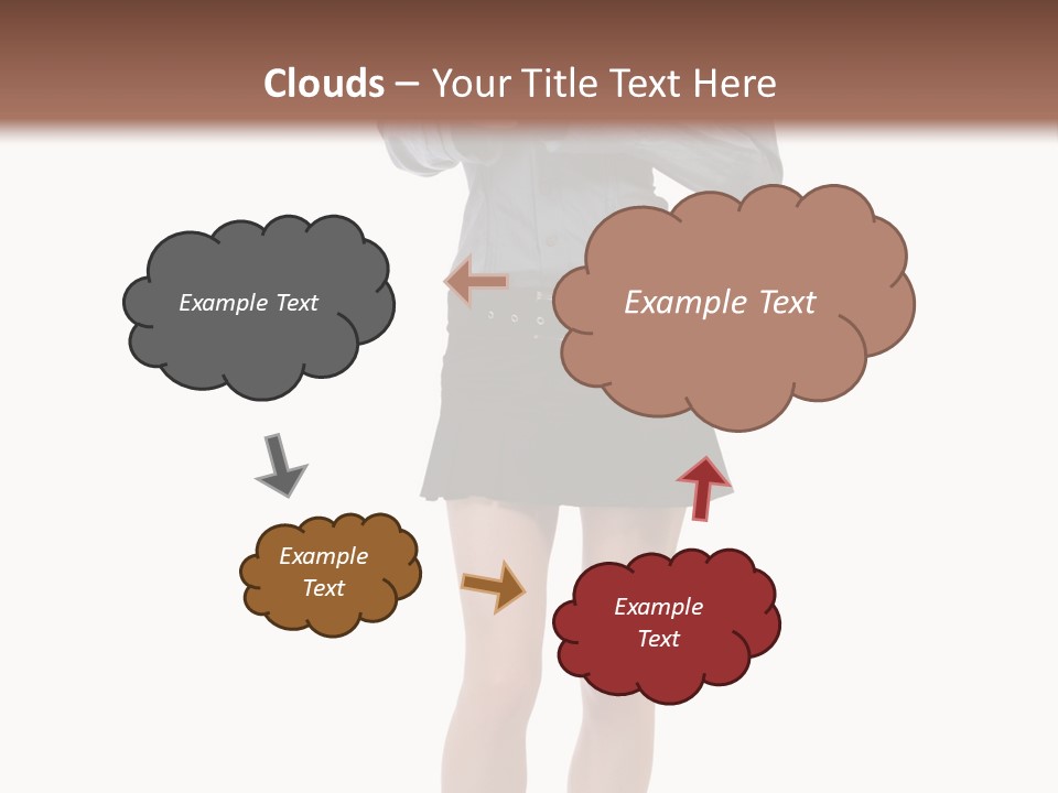 Girl With A Phone PowerPoint Template