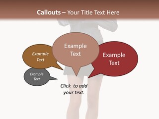 Girl With A Phone PowerPoint Template