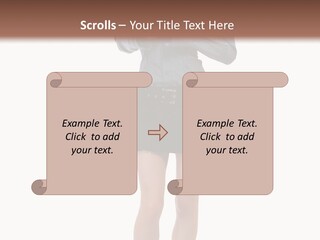 Girl With A Phone PowerPoint Template