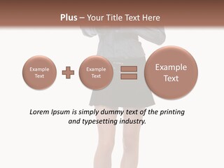 Girl With A Phone PowerPoint Template
