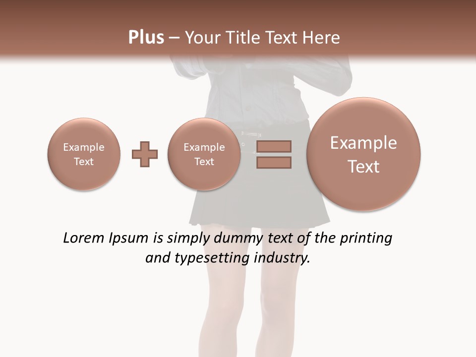 Girl With A Phone PowerPoint Template
