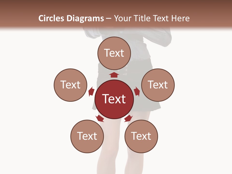 Girl With A Phone PowerPoint Template