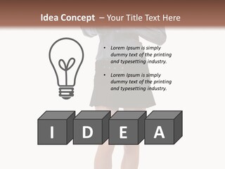 Girl With A Phone PowerPoint Template