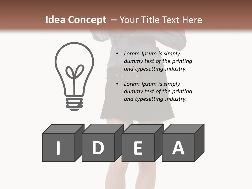 Girl With A Phone PowerPoint Template