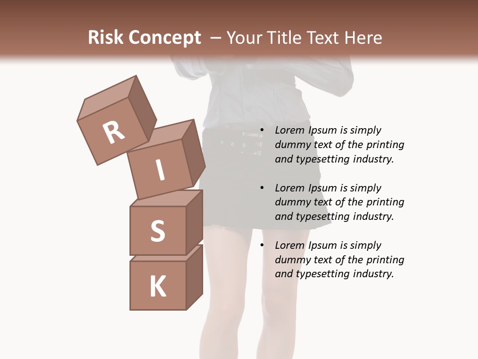 Girl With A Phone PowerPoint Template