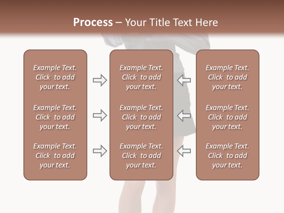 Girl With A Phone PowerPoint Template