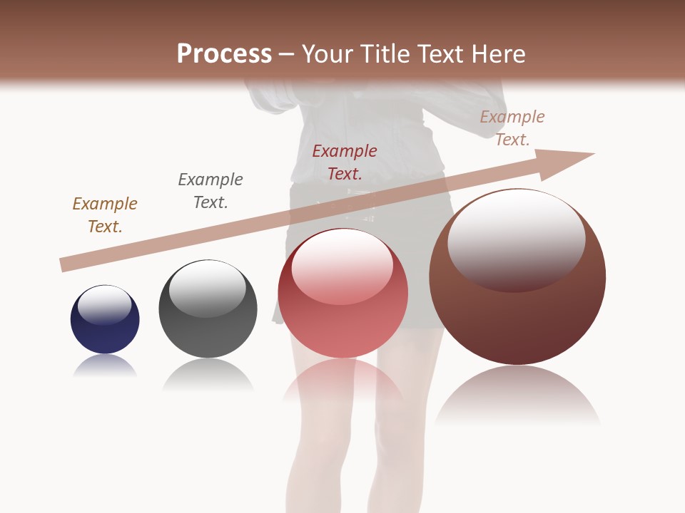 Girl With A Phone PowerPoint Template