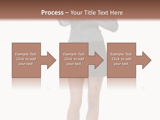 Girl With A Phone PowerPoint Template
