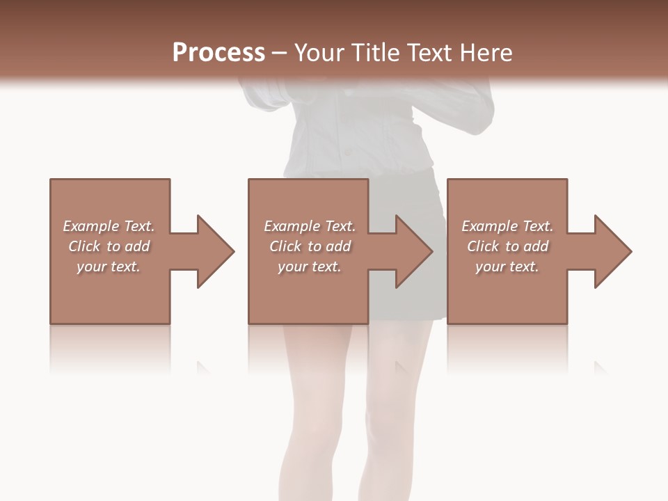 Girl With A Phone PowerPoint Template