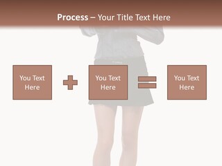 Girl With A Phone PowerPoint Template