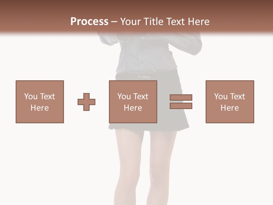 Girl With A Phone PowerPoint Template