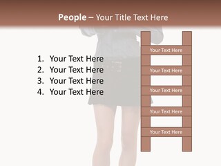 Girl With A Phone PowerPoint Template