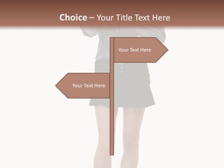 Girl With A Phone PowerPoint Template