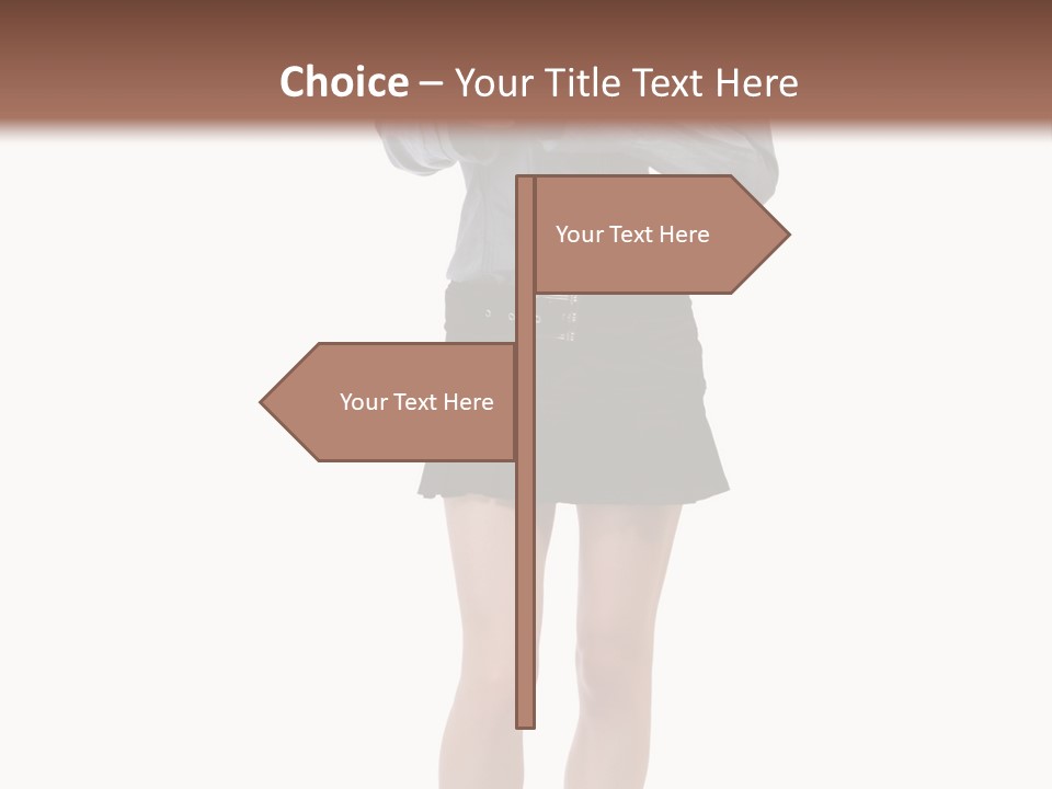 Girl With A Phone PowerPoint Template