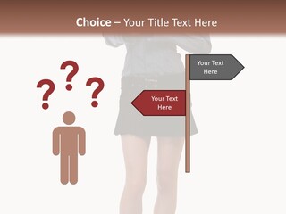 Girl With A Phone PowerPoint Template