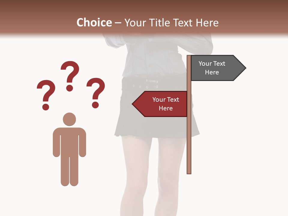 Girl With A Phone PowerPoint Template