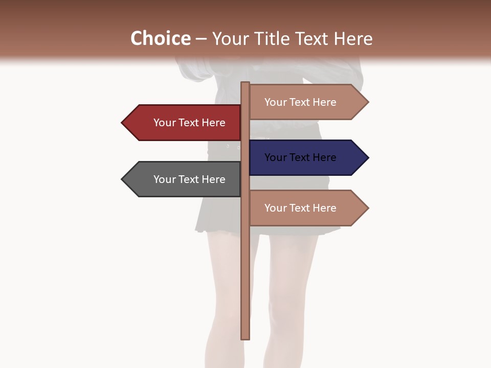 Girl With A Phone PowerPoint Template