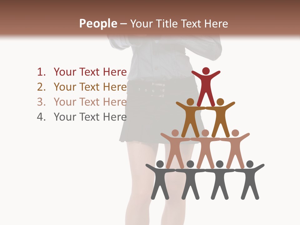 Girl With A Phone PowerPoint Template