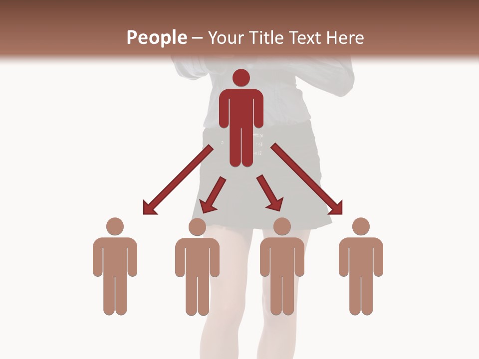 Girl With A Phone PowerPoint Template