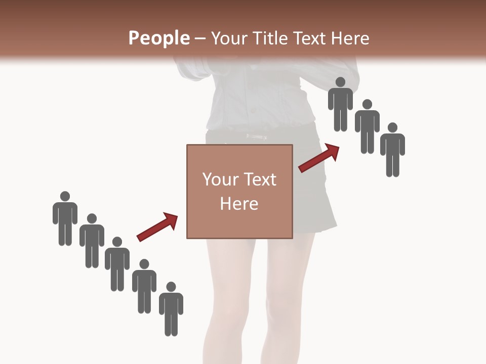 Girl With A Phone PowerPoint Template