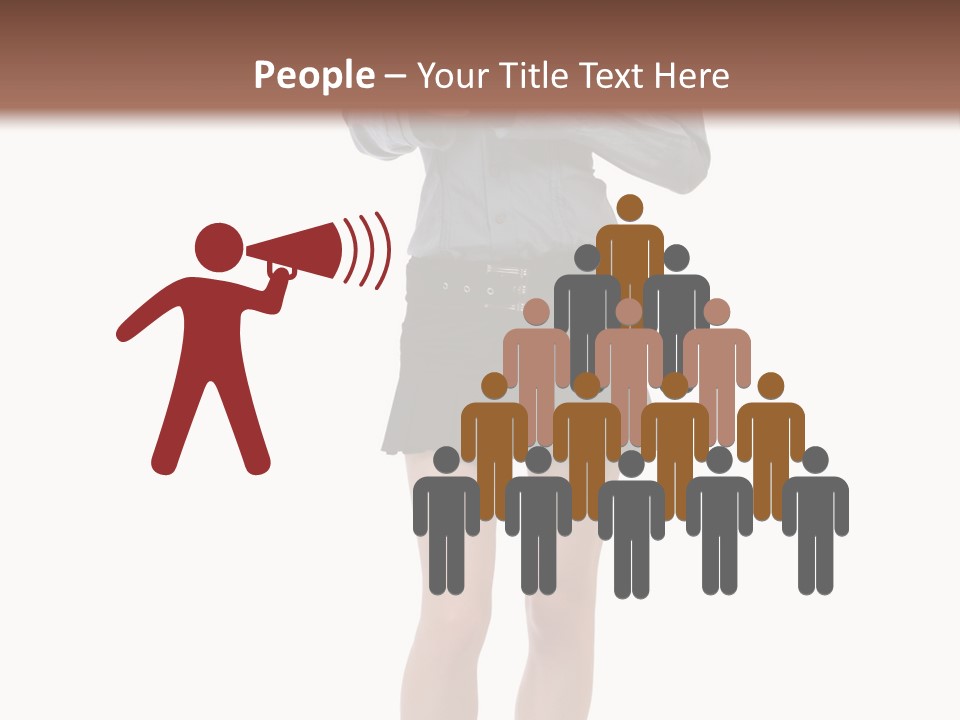 Girl With A Phone PowerPoint Template