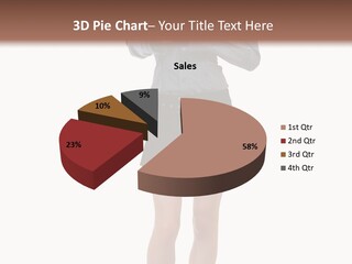Girl With A Phone PowerPoint Template