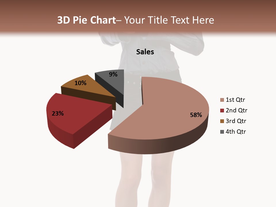 Girl With A Phone PowerPoint Template