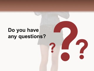 Girl With A Phone PowerPoint Template
