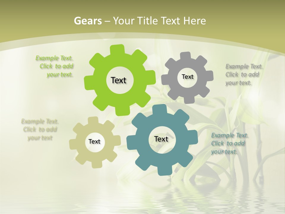 Bamboo In The Water PowerPoint Template