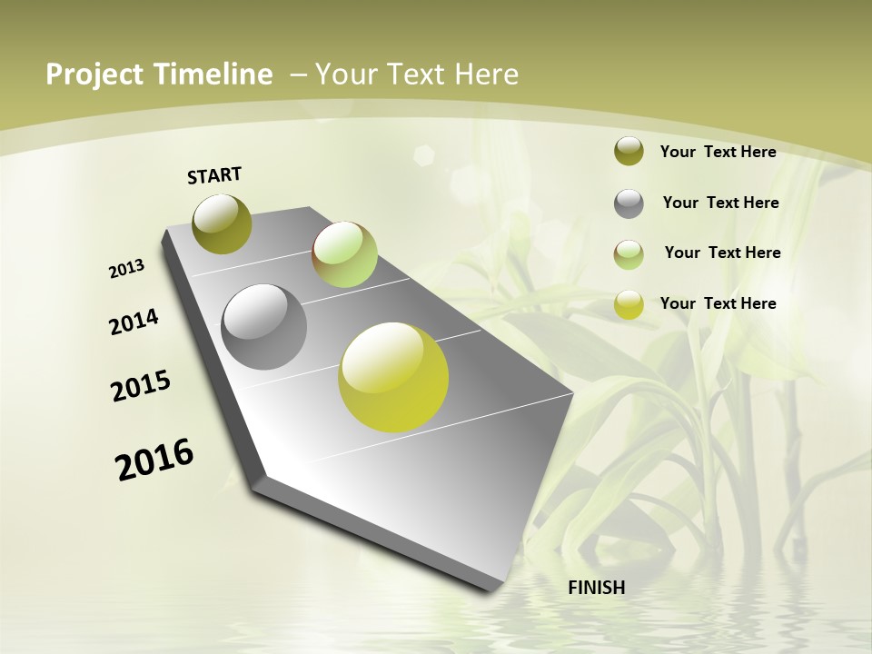 Bamboo In The Water PowerPoint Template