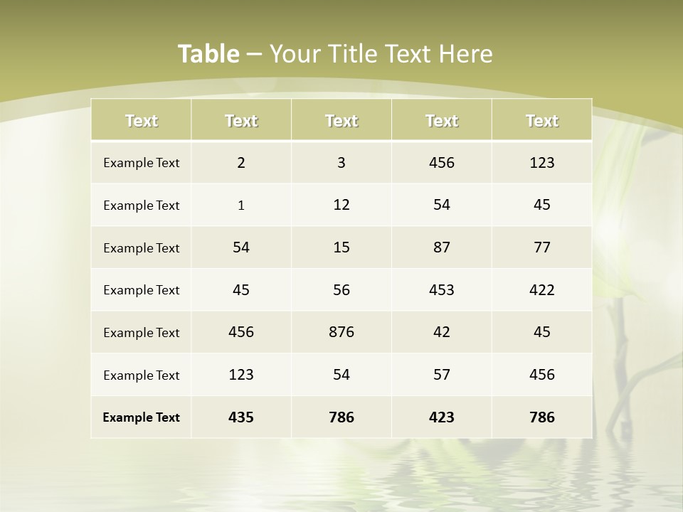 Bamboo In The Water PowerPoint Template