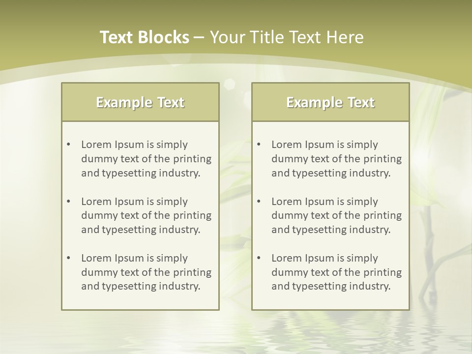 Bamboo In The Water PowerPoint Template