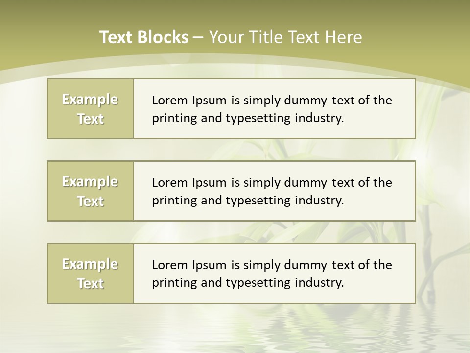 Bamboo In The Water PowerPoint Template