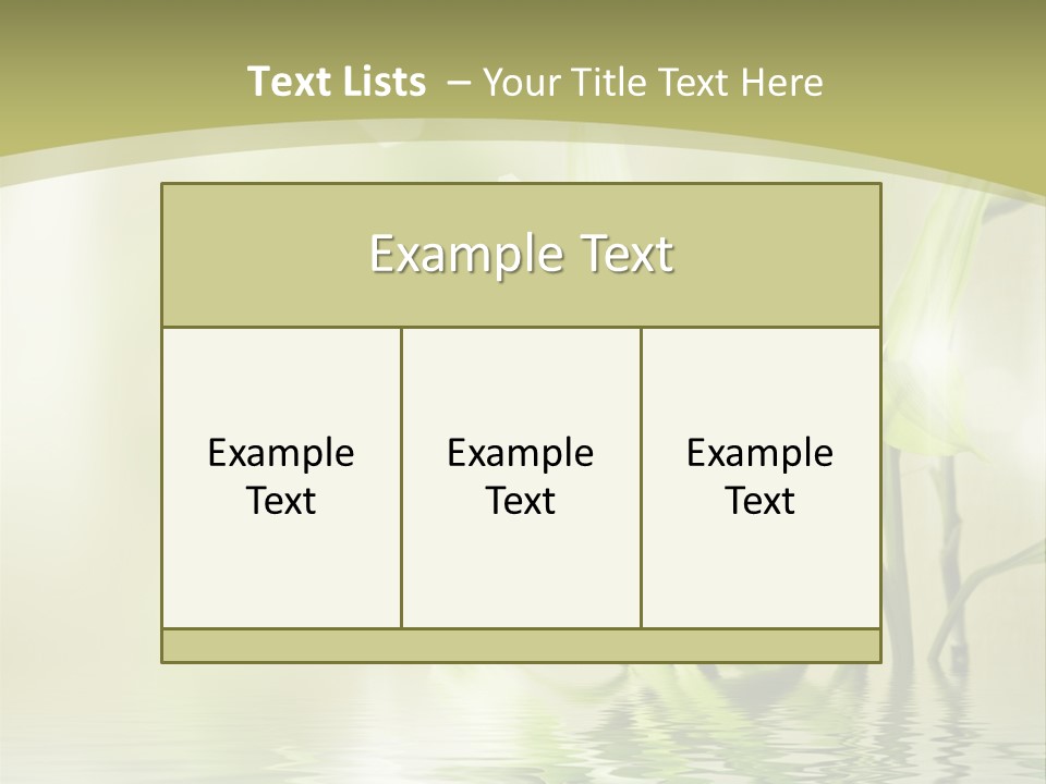 Bamboo In The Water PowerPoint Template