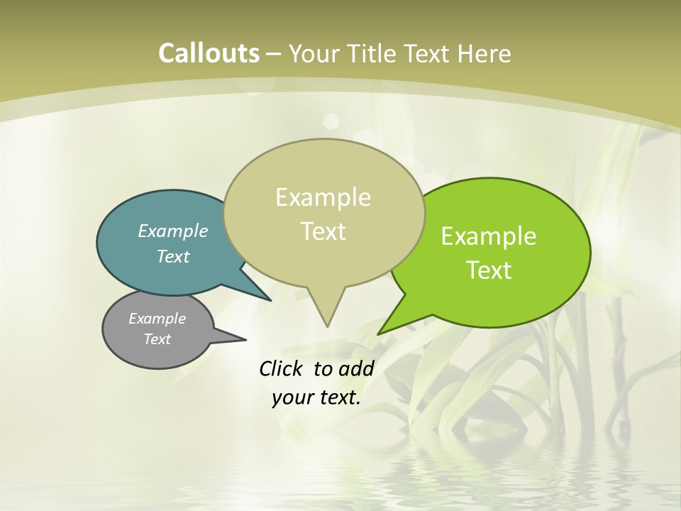 Bamboo In The Water PowerPoint Template