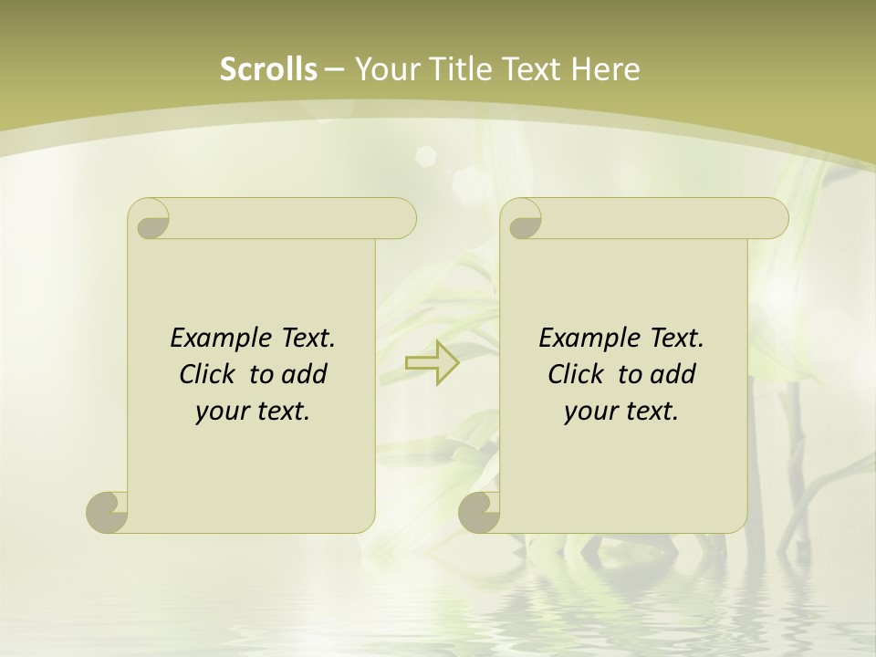 Bamboo In The Water PowerPoint Template