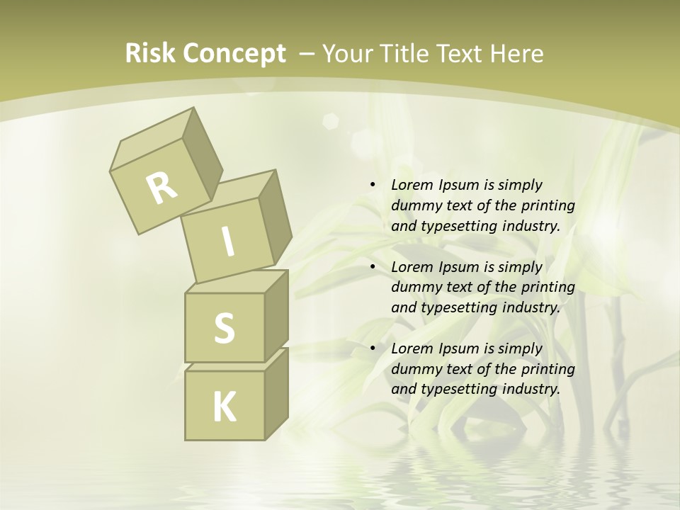 Bamboo In The Water PowerPoint Template